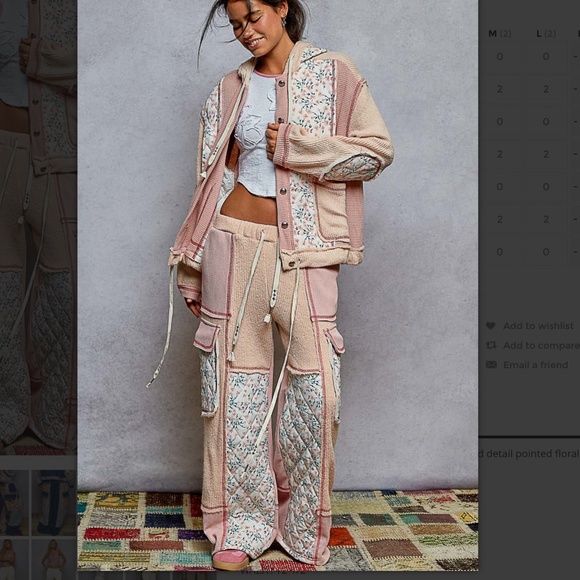 POL "Irene 2" POL Relaxed Fit Quilted Pants - Picture 7 of 7